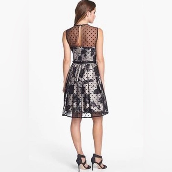 ⚡️HP⚡️Polka Dot Mesh Print  Fit and Flare Dress - Picture 15 of 16